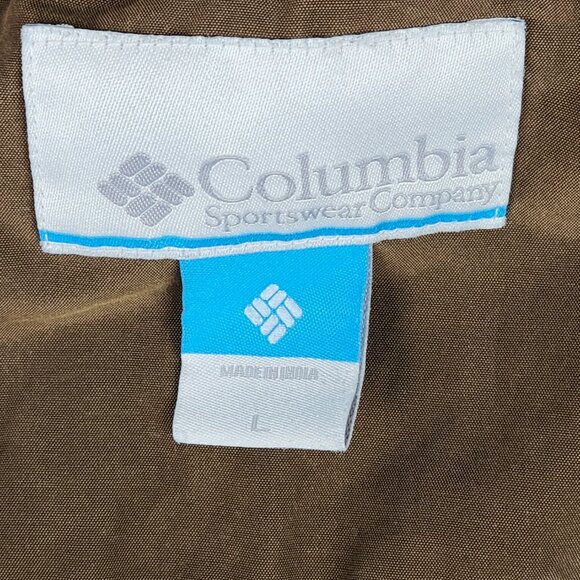 Columbia Mens Mid Weight Flannel and Nylon Lined Coat Size Large Brown - Picture 3 of 15